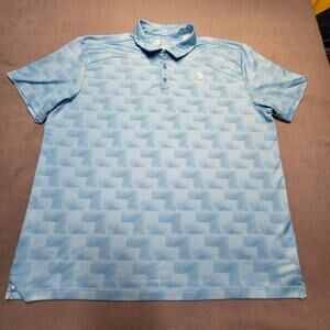 ATT AT&T Employee Polo Shirt Mens 3XL Blue Short Sleeve Business Geometric
